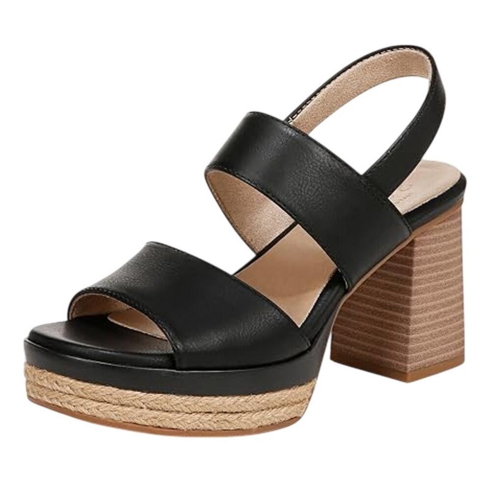 Soul Naturalizer Womens Holly Heeled Sandals Size 8 Wide Black EUC